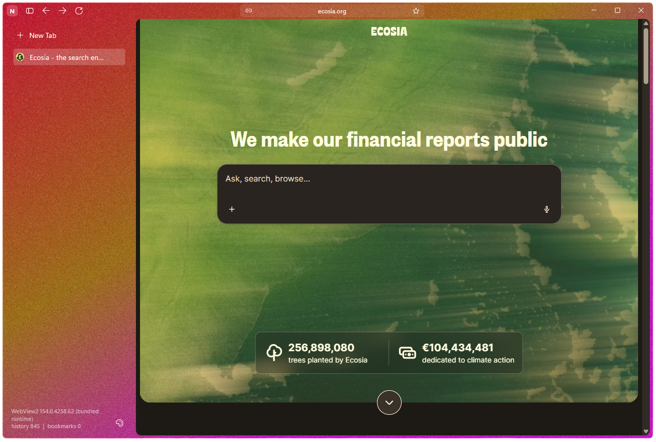 NEAT browser preview
